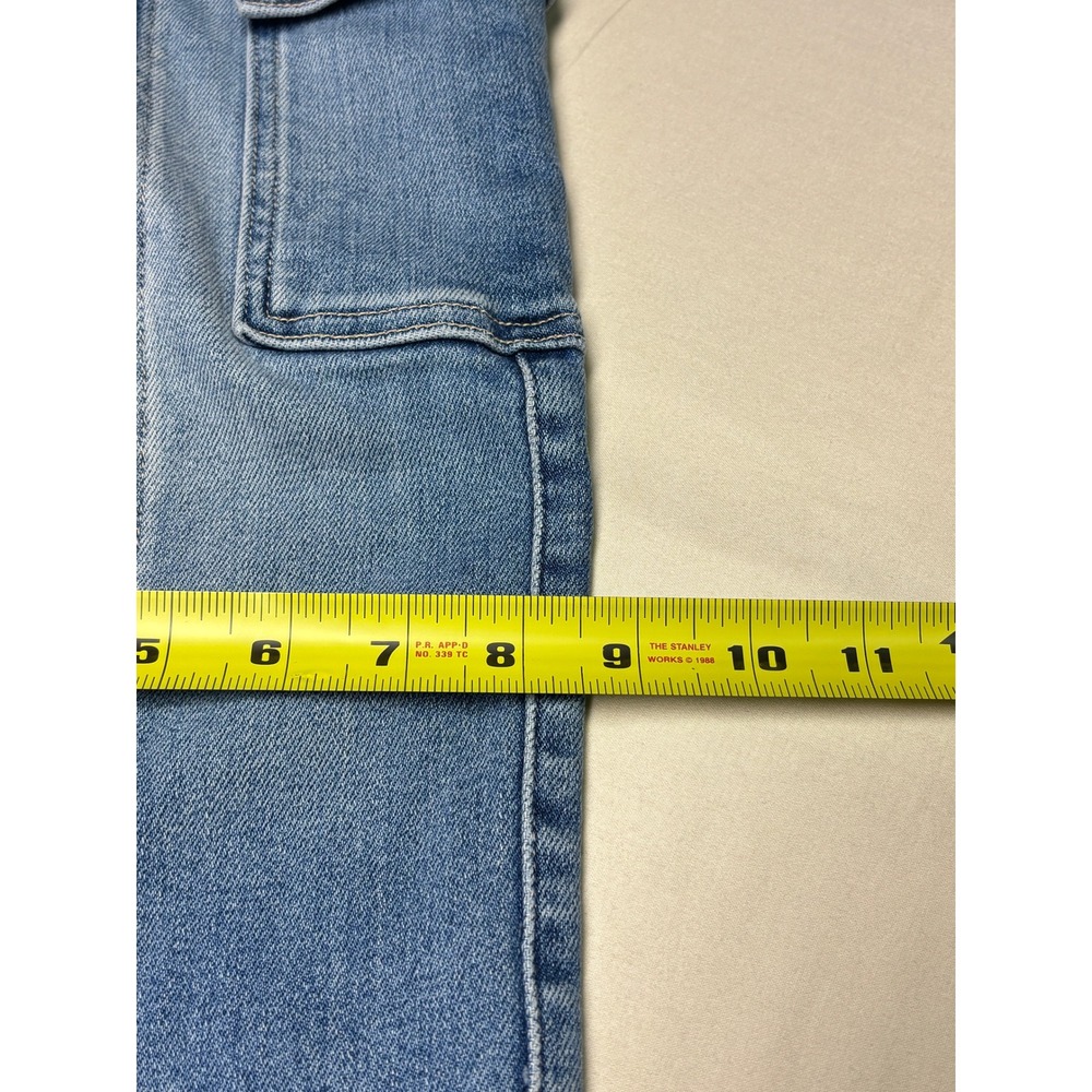 Mother The Rambler Cargo Ankle Jeans Riding The Cliffside Blue Wide Leg 25X28 - Picture 16 of 16